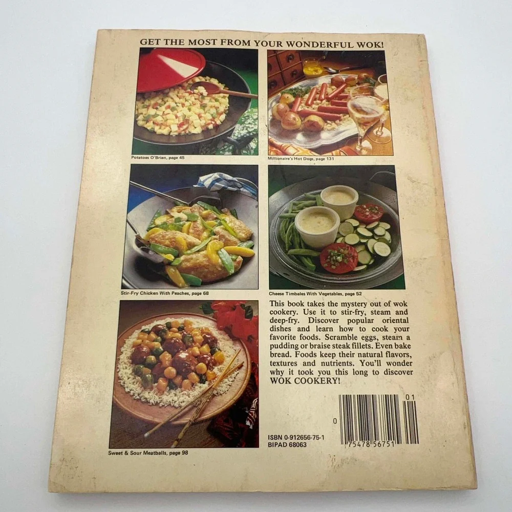 Vintage Ceil Dyer Wok‎ Cookery Cookbook 1977 HPBooks Stir Fry Oriental Recipes